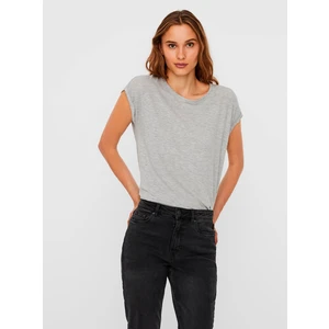 Vero Moda Dámské triko VMAVA 10187159 Light Grey Melange XS