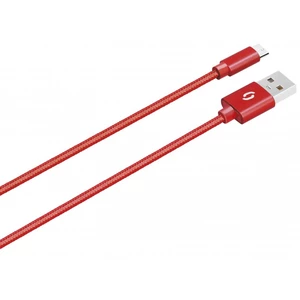 Datový kabel ALIGATOR PREMIUM 2A, MicroUSB 50cm, červená