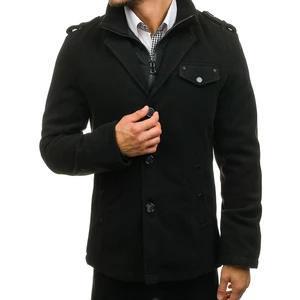 Černý pánský kabát Bolf 8853A