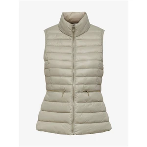 Beige Women's Quilted Vest ONLY Madeline - Women