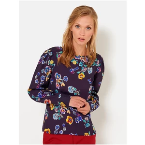 Purple Flowered Blouse CAMAIEU - Women