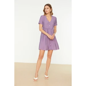 Trendyol Purple Buttoned Dress