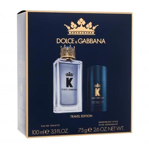 Dolce&Gabbana K Travel Edition dárková kazeta toaletní voda 100 ml + deostick 75 g pro muže