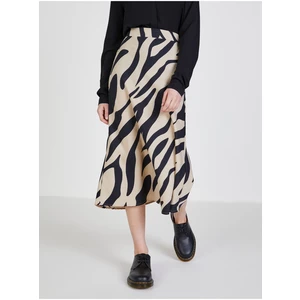 Black-cream patterned skirt VILA Ola - Women