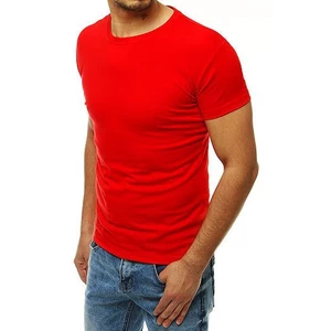 Red men's t-shirt without print RX4189