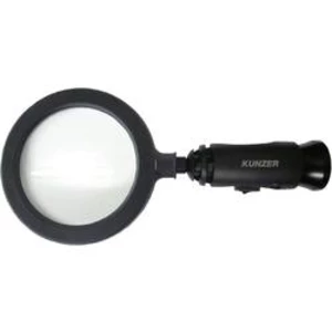 Ručná lupa Kunzer s LED osvetlením, (Ø) 90 mm, čierna