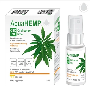 OVONEX AquaHEMP Spray LIME broad spectrum 25 ml CBD 50