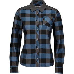 Scott Women's Trail Flow Check L/SL Breeze Blue/Dark Grey XS