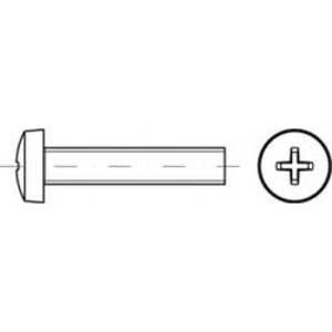 Válcové šrouby s čočkovou hlavou TOOLCRAFT TO-5430837, N/A, M2, 5 mm, ocel, 200 ks