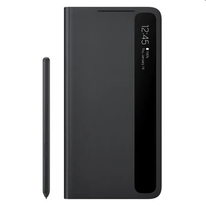 Tok Clear View Cover  Samsung Galaxy S21 Ultra - G998B, black + S-Pen (EF-ZG99PC) - PC