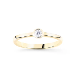 Cutie Jewellery Jemný zlatý třpytivý prsten Z8006-10-X-1 52 mm