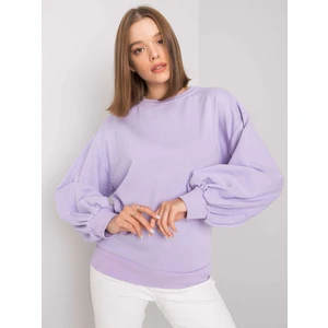 Purple sweatshirt with a cutout on the back