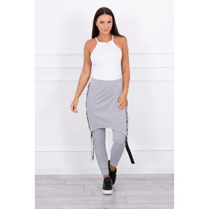 Pants/Suit with selfie lettering gray