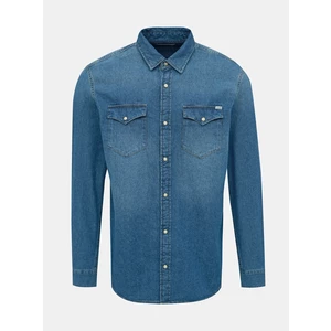 Modrá džínová slim fit košile Jack & Jones Heridan - Pánské