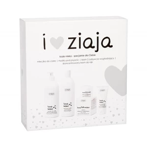 Ziaja Goat´s Milk dárková kazeta krémové sprchové mýdlo 500 ml + tělové mléko 400 ml + denní pleťová péče 50 ml + krém na ruce 50 ml pro ženy
