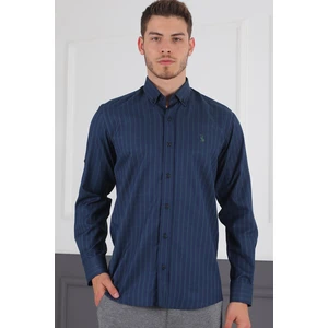 G720 DEWBERRY MEN'S SHIRT-LACİVERT-RIGHT