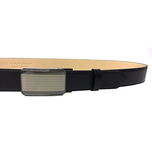 Penny Belts Pánsky kožený spoločenský opasok 35-020-A11 Čierny 115 cm