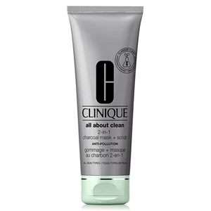 Clinique Detox ikační maska a peeling All About Clean (2-in-1 Charcoal Mask + Scrub) 100 ml