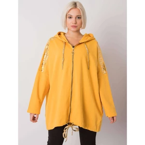 Yellow Athens zip up hoodie