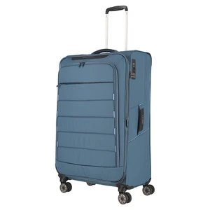 Travelite Látkový cestovní kufr Skaii 4w L Blue 91/98 l