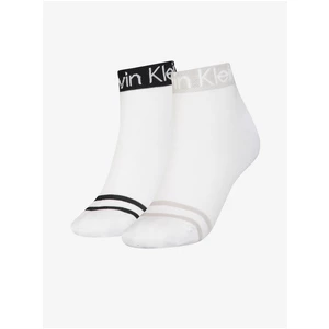 Set of two pairs of white women's socks Calvin Klein - Ladies