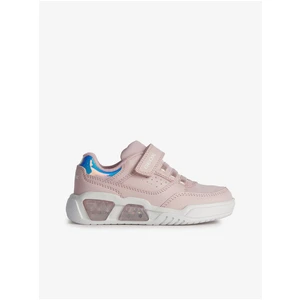 Light Pink Girly Sneakers with Glowing Sole Geox - Girls