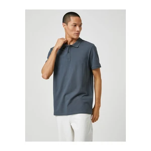 Koton Basic T-Shirt Polo Neck Slim Fit with Buttons.