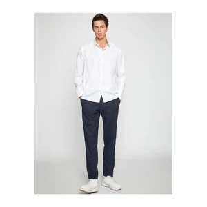 Koton Basic Woven Trousers with Pocket Detailed Buttons Pleated