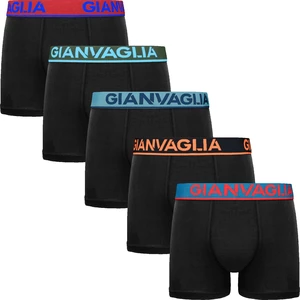 5PACK pánské boxerky Gianvaglia černé
