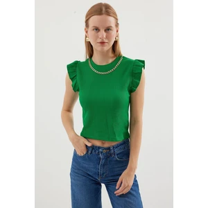 Bigdart 0430 Knitted Blouse - S.green