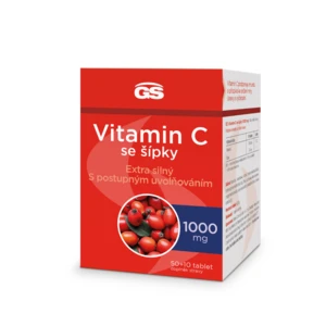 GS Vitamín C 1000+šípky, 50+10 tbl