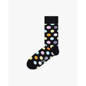 Černé ponožky s barevnými puntíky Happy Socks Big Dots