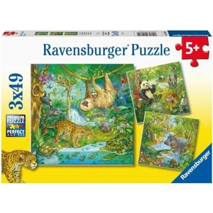 Ravensburger Puzzle Zvířata v džungli 3x49 dílků [Puzzle]