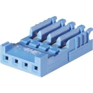 Pouzdro HE14 IDC TE Connectivity 281786-6, zásuvka rovná, AWG 28-26, 2,54 mm, 3 A, modrá