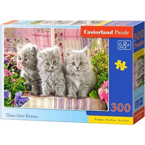 Castorland Puzzle Tři šedivá koťátka 260 dílků