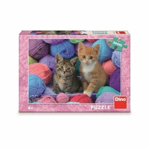 DINO Puzzle XL 300 dílků Koťátka ve vlně skládačka 47x33cm