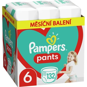 PAMPERS Pants 6 Active Baby Dry 132 ks (15+ kg) MĚSÍČNÍ ZÁSOBA - plenkové kalhotky