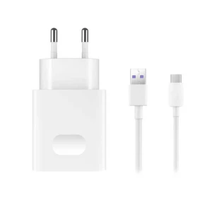 Gyorstöltő Huawei AP81 SuperCharge (22.5W) USB-C kábellel, White