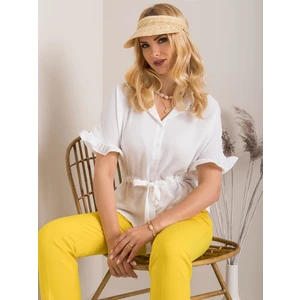 RUE PARIS White blouse with a tie