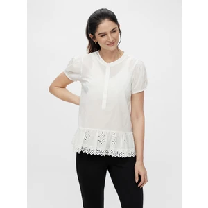 White Maternity/Breastfeeding Blouse with Madeira Mama.licious Grazie - Women