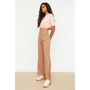 Trendyol Beige Straight Trousers