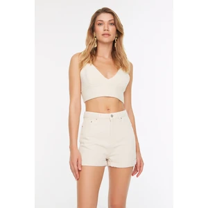 Trendyol Stone Cut Denim Shorts