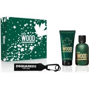 Dsquared² Green Wood - EDT 100 ml + sprchový gel 100 ml + klíčenka