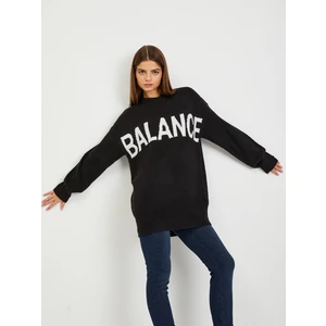 Black Ribbed Oversize Sweater Noisy May Balance - Women