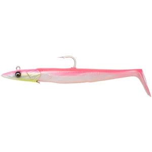 Savage gear gumová nástraha sandeel v2 sinking pink pearl silver 2+1 - 12 cm 22 g