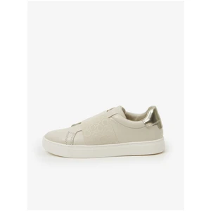 Cream Women's Leather Slip on Sneakers Calvin Klein - Women