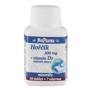 MedPharma Hořčík 300 mg + vitamín D3 30 tbl. + 7 tbl. ZDARMA
