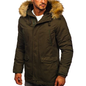 Geacă de iarnă parka verde Bolf 5284