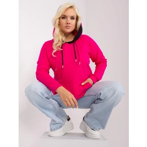 Basic fuchsia-sized sweatshirt plus with pocket