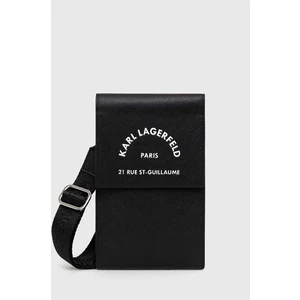 Taška Karl Lagerfeld Saffiano Rue Saint Guillaume Wallet Phone Bag, černá